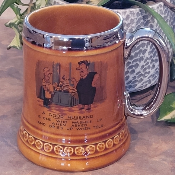 VINTAGE LORD NELSON POTTERY Bundle "Good Husband" "Silent Night" Steins, 1970/72 - Picture 2 of 16